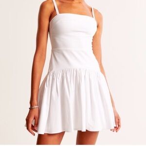 Abercrombie white drop waist mini dress